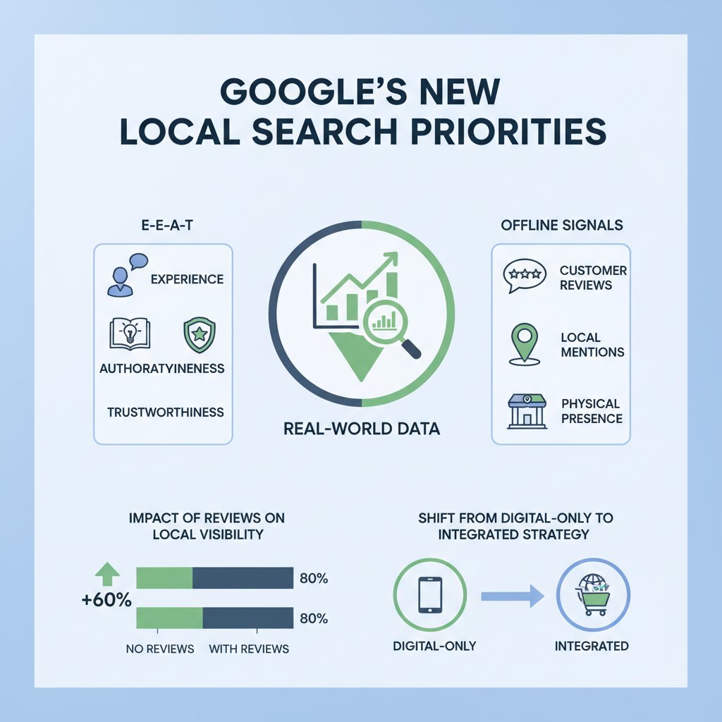 Google’s Local Search Shake-Up: How Real-World Data, E-E-A-T, AI SEO, AEO & GEO Redefine Local Business Visibility