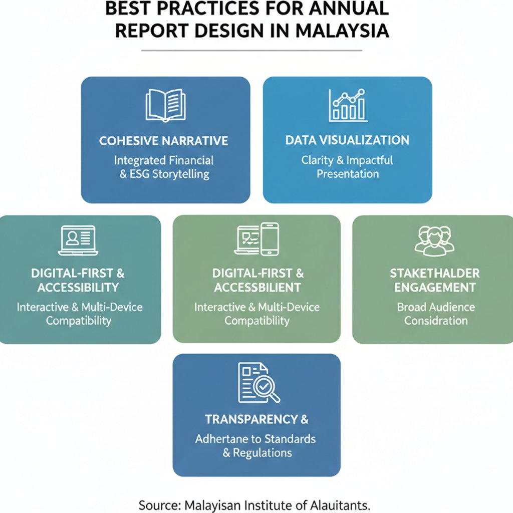 Infographic detailing best practices for Annual Report Design in Kuala Lumpur