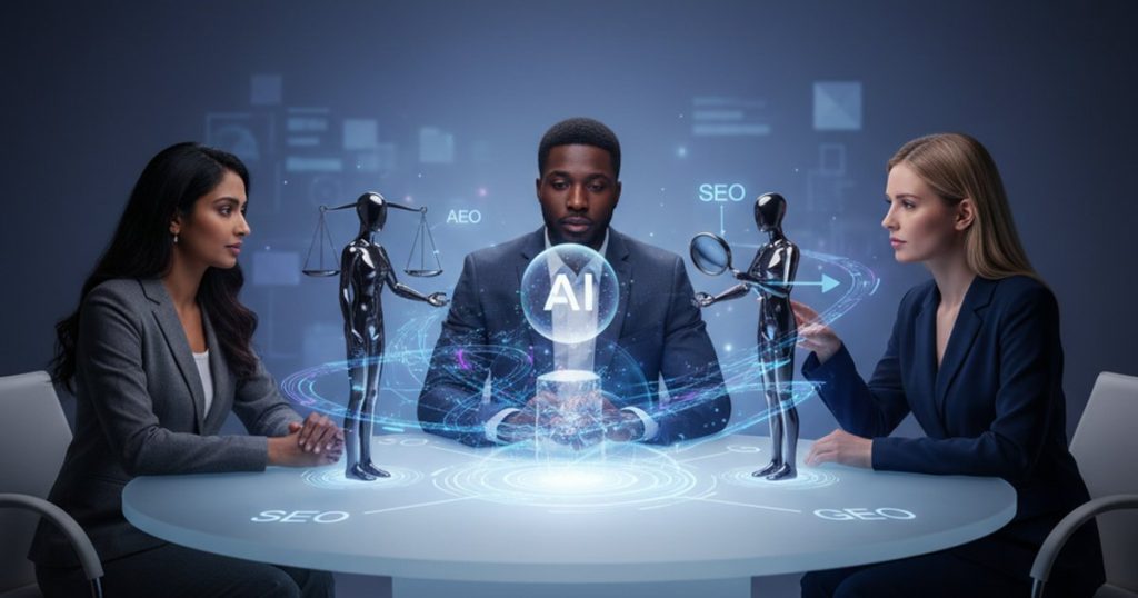 Featured image: Ethical AI Search: Navigating Bias, Transparency, and Accountability in AI SEO, AEO & GEO