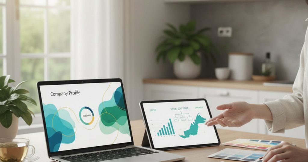 Featured image: AI Reshapes Company Profile Design in Malaysia: Speed, Savings, and Strategic Edge for Businesses