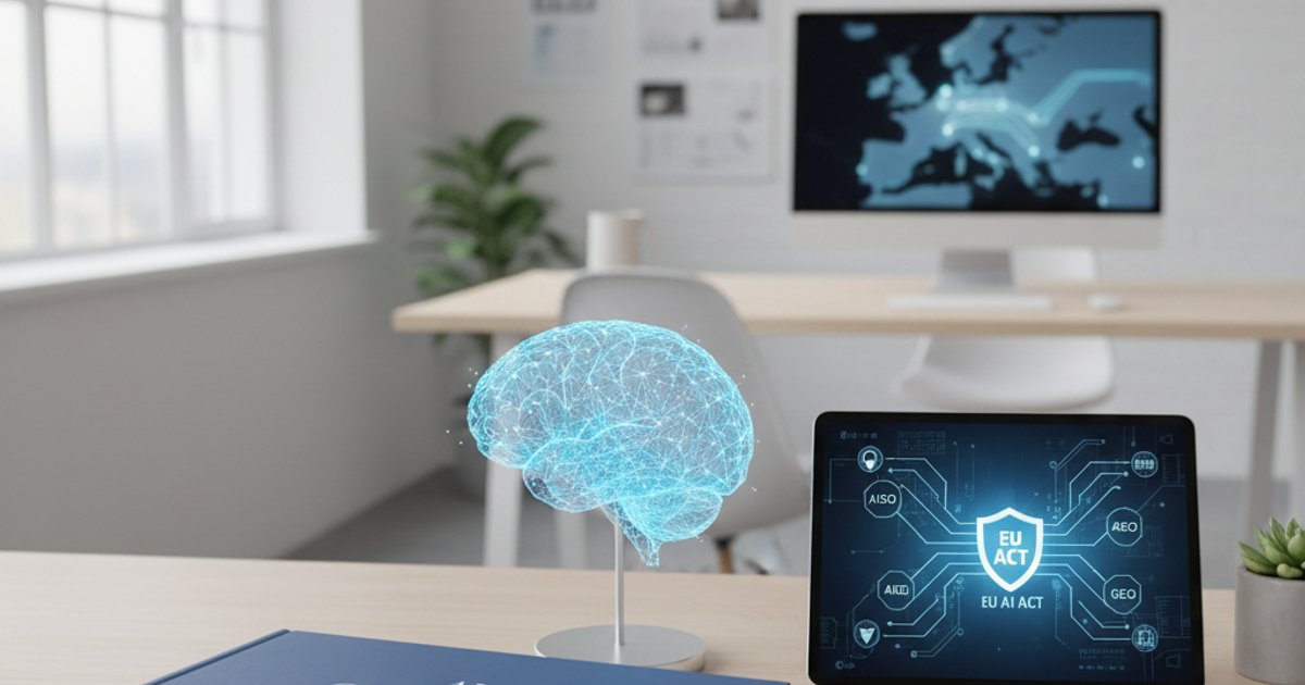 Featured image: EU AI Act Enforcement: A New Era for AI SEO, AEO, and GEO Compliance