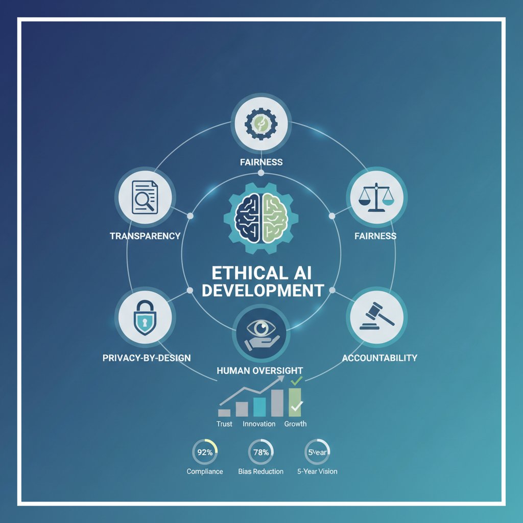 Infographic on ethical AI development for AI SEO and data privacy