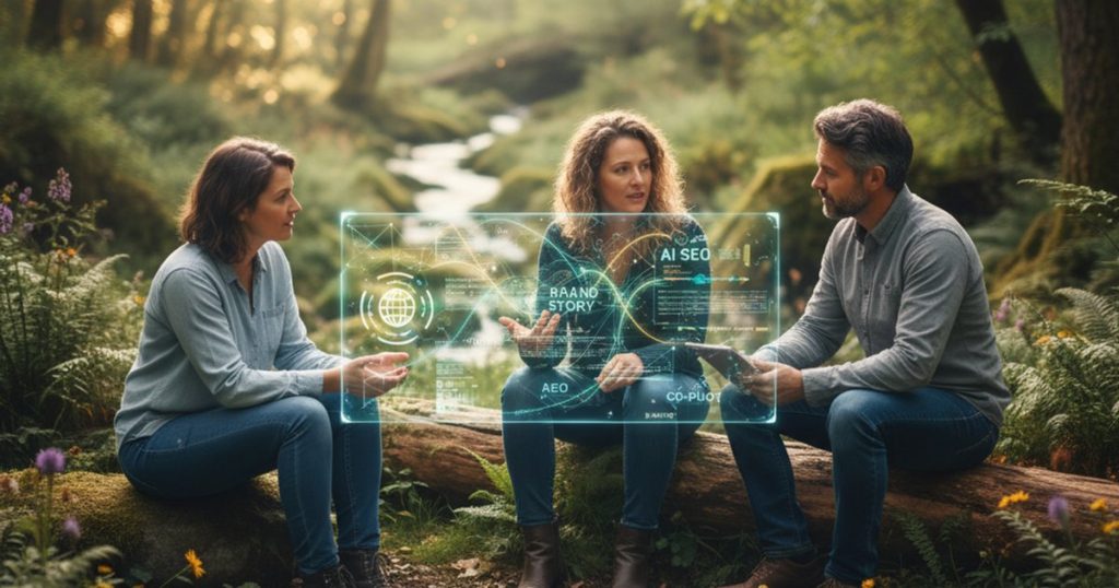 Featured image: The Human-AI Co-Pilot: Crafting Unrivaled Brand Stories with AI SEO, AEO, and GEO